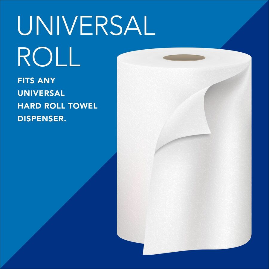 Scott Essential Universal High-Capacity Hard Roll Towels with Absorbency Pockets - 1 Ply - 8" Width x 1000 ft Length - 7.87" Roll Diameter - White - Paper - 1 Carton