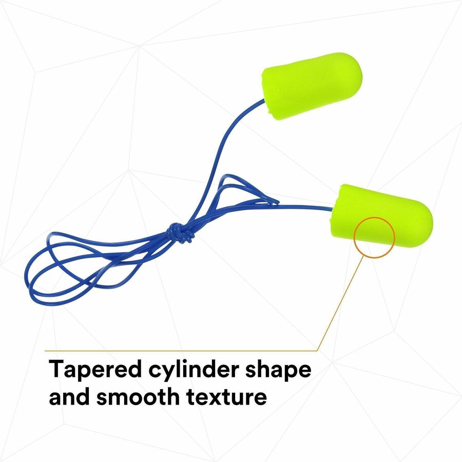 Noise Protection - Yellow - Comfortable, Disposable, Corded, Noise Reduction - 2/Pair - 1 Box