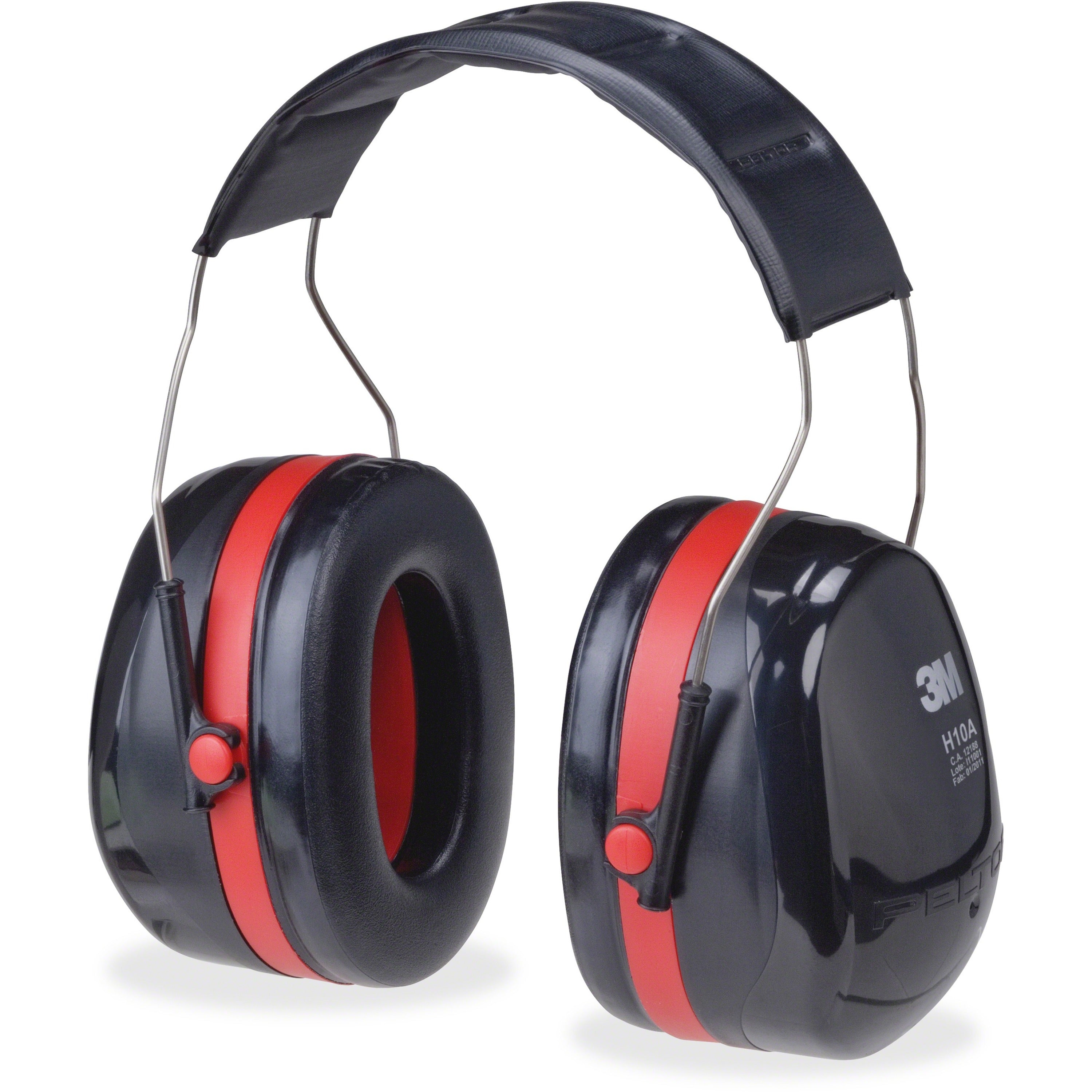 Noise, Noise Reduction Rating Protection - Foam, Acrylonitrile Butadiene Styrene (ABS), Plastic, Plastic - Black, Red - Foldable, Comfortable, Lightweight, Low Linting - 1 Each