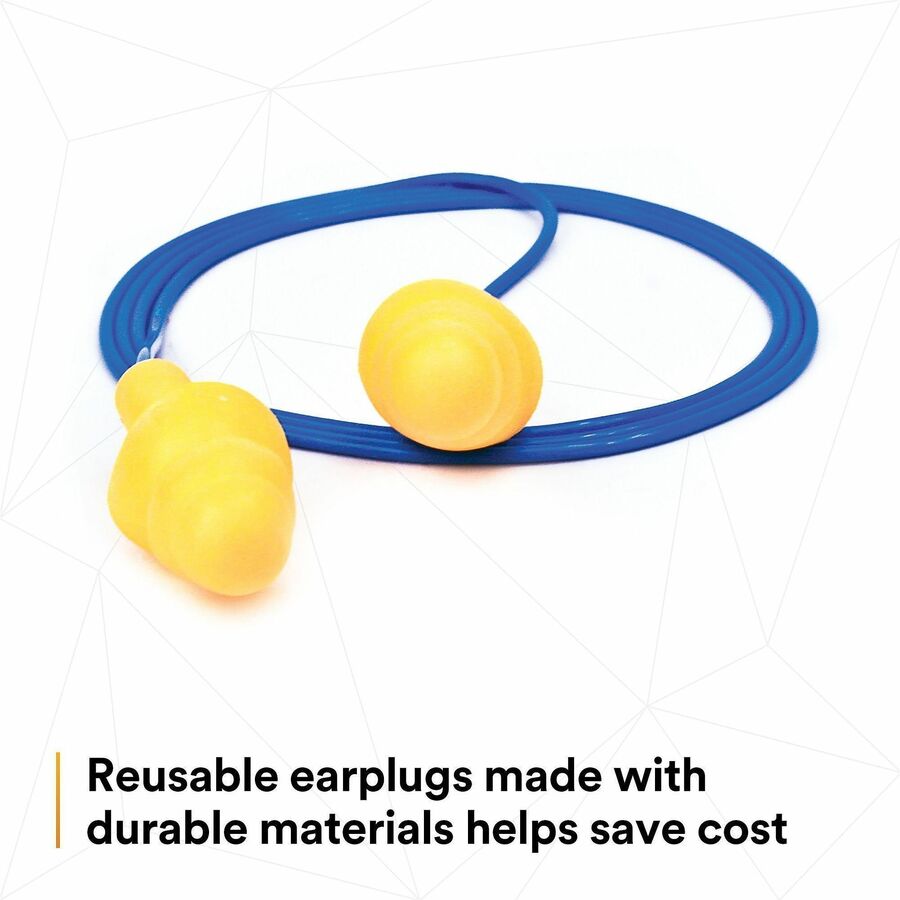 Noise, Blast Protection - Polymer - Yellow - Comfortable, Washable, Dielectric, Disposable - 100 / Box