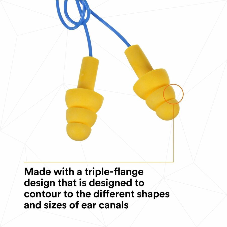 Noise, Blast Protection - Polymer - Yellow - Comfortable, Washable, Dielectric, Disposable - 100 / Box