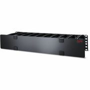 APC by Schneider Electric Horizontal Cable Manager, Black, 2U Rack Height, TAA Compliant, 1 Each