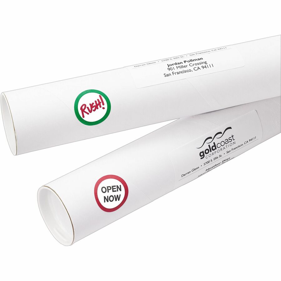 1 1/4" Diameter - Removable Adhesive - Round - Laser, Inkjet - Matte - Assorted, Green, Red, Blue - Paper - 8 / Sheet - 50 Total Sheets - 400 Total Label(s) - 400/Pack - 18 / Carton