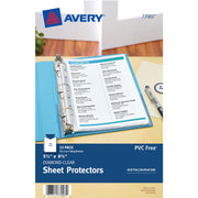 Avery&reg; Mini Diamond Clear Heavyweight Sheet Protectors - 1 x Sheet Capacity - For 5 1/2" x 8 1/2" Sheet - 7 x Holes - 3 x Rings - Ring Binder - Top Loading - Rectangular - Clear - Polypropylene - 15/Bag - 1 Carton