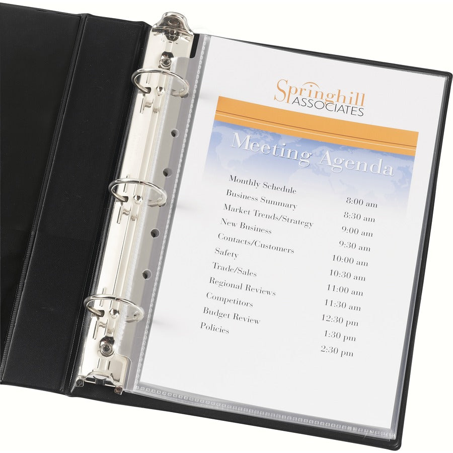 Avery&reg; Mini Diamond Clear Heavyweight Sheet Protectors - 1 x Sheet Capacity - For 5 1/2" x 8 1/2" Sheet - 7 x Holes - 3 x Rings - Ring Binder - Top Loading - Rectangular - Clear - Polypropylene - 15/Bag - 1 Carton
