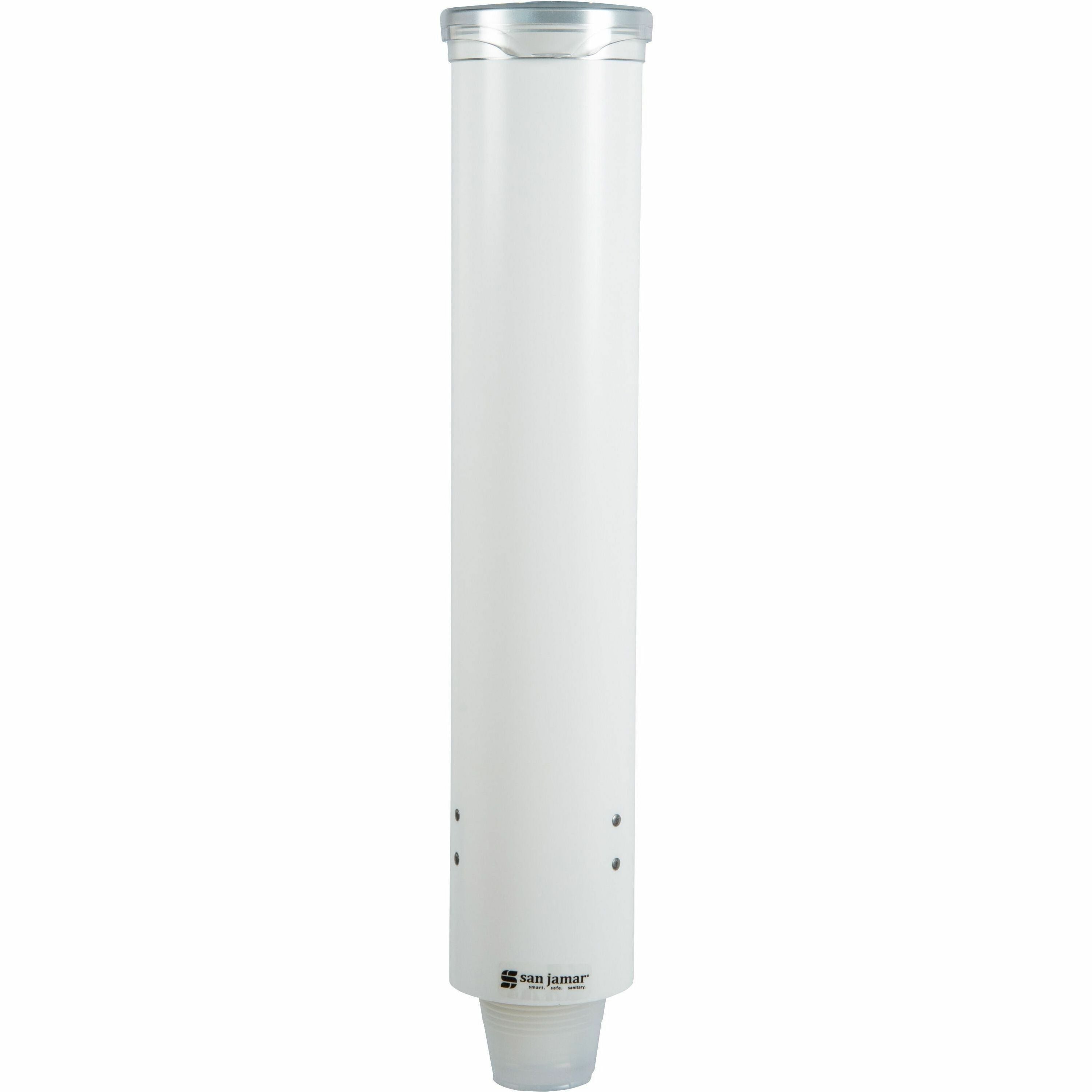 16" Tube - Pull Dispensing - Wall Mountable - Transparent White - Plastic - 1 Each