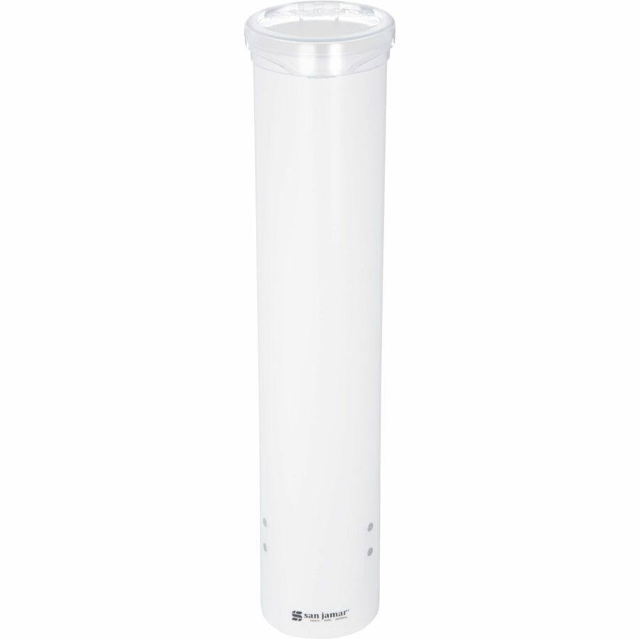 16" Tube - Pull Dispensing - Wall Mountable - Transparent White - Plastic - 1 Each