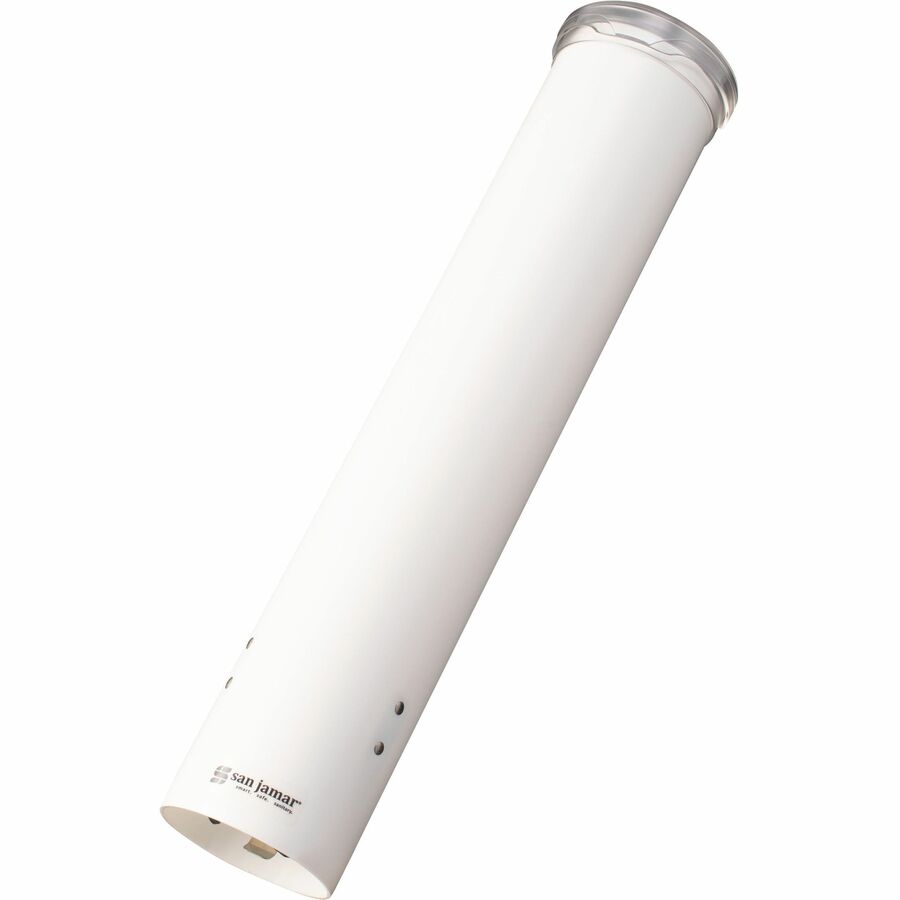 16" Tube - Pull Dispensing - Wall Mountable - Transparent White - Plastic - 1 Each
