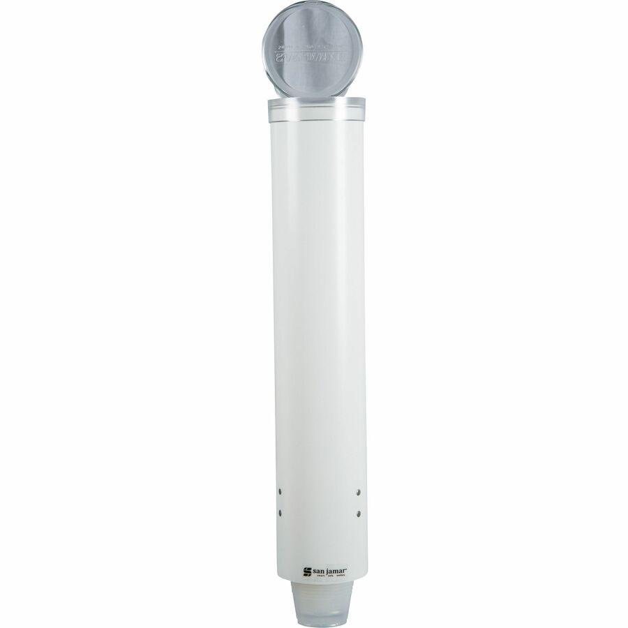 16" Tube - Pull Dispensing - Wall Mountable - Transparent White - Plastic - 1 Each