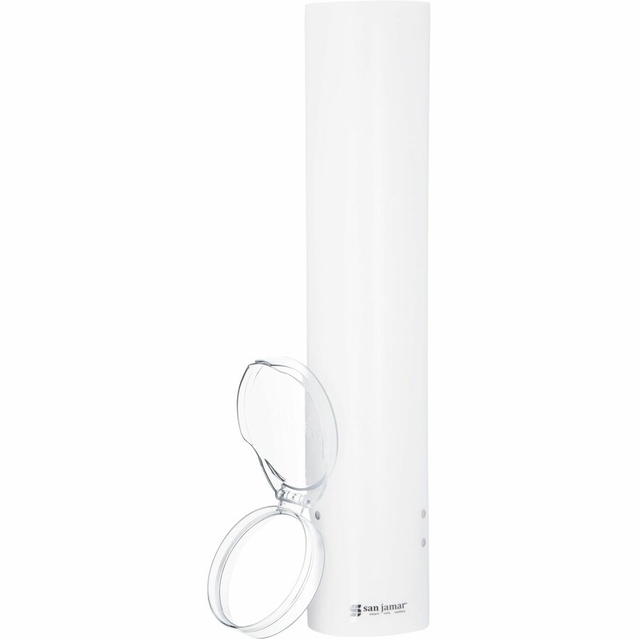 16" Tube - Pull Dispensing - Wall Mountable - Transparent White - Plastic - 1 Each