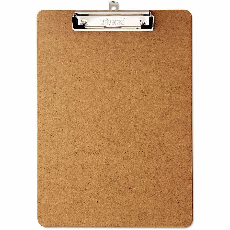 Universal Clipboard - 0.50" Clip Capacity - Storage for Paper, Document - 8 1/2" x 11" Sheet Size - Brown - 6 / Pack