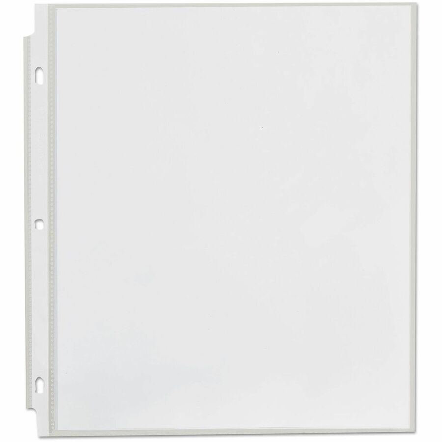 2 x Sheet Capacity - For Letter 8 1/2" x 11" Sheet - 3 x Holes - Ring Binder - Rectangular - Clear - Polypropylene - 200 / Box