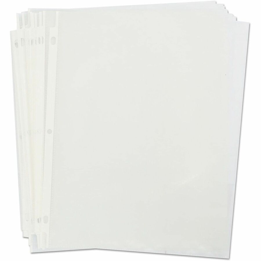 2 x Sheet Capacity - For Letter 8 1/2" x 11" Sheet - 3 x Holes - Ring Binder - Rectangular - Clear - Polypropylene - 200 / Box