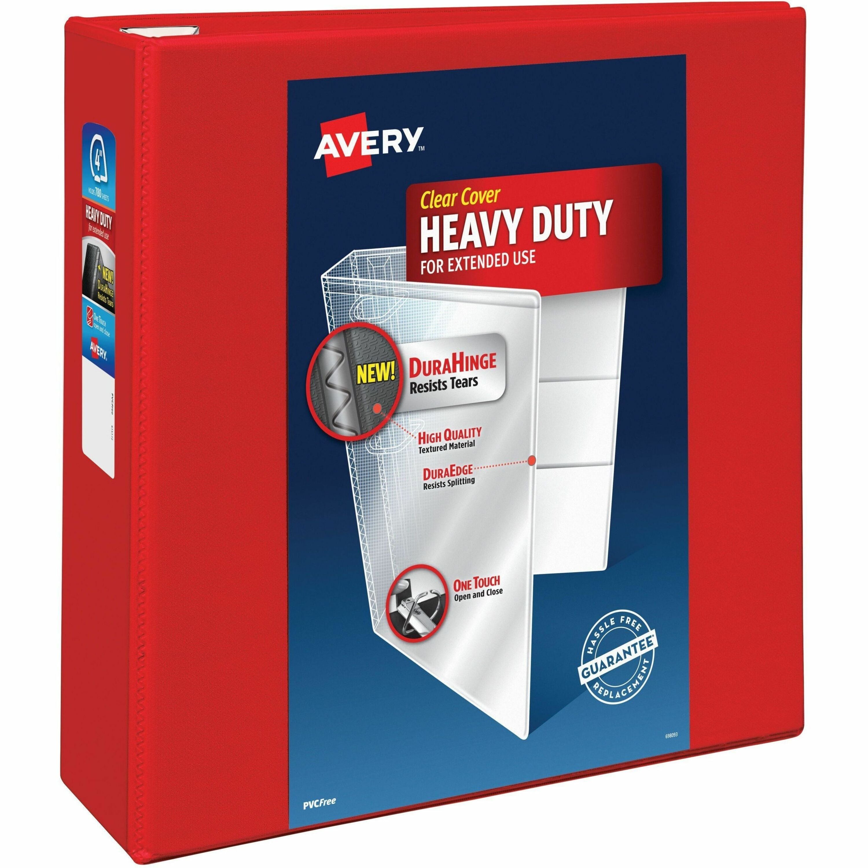 Avery&reg; Heavy-Duty View Red 4" Binder (79326)