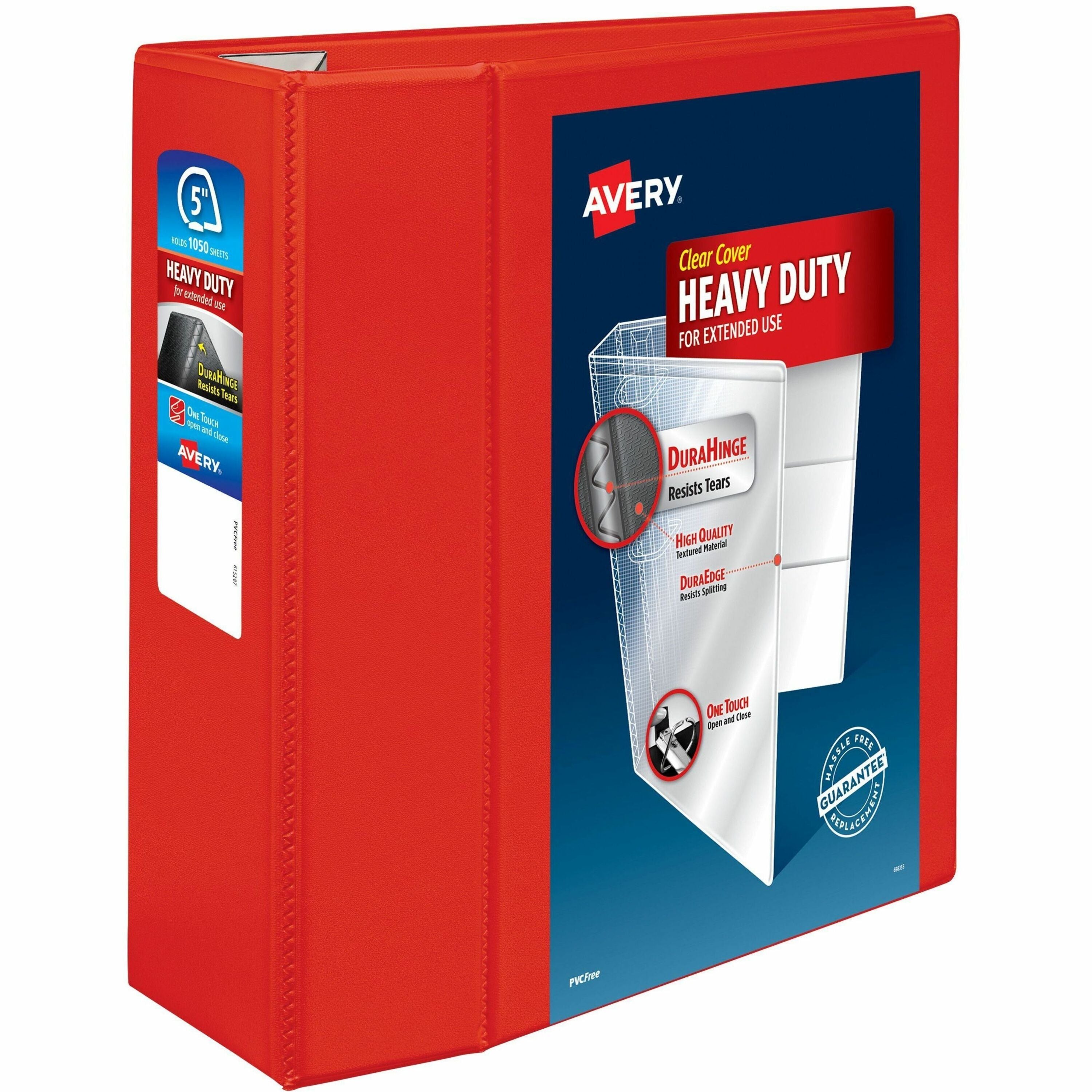 Avery&reg; Heavy-Duty View Binder, 5 Inch, 1 Red Binder (79327)