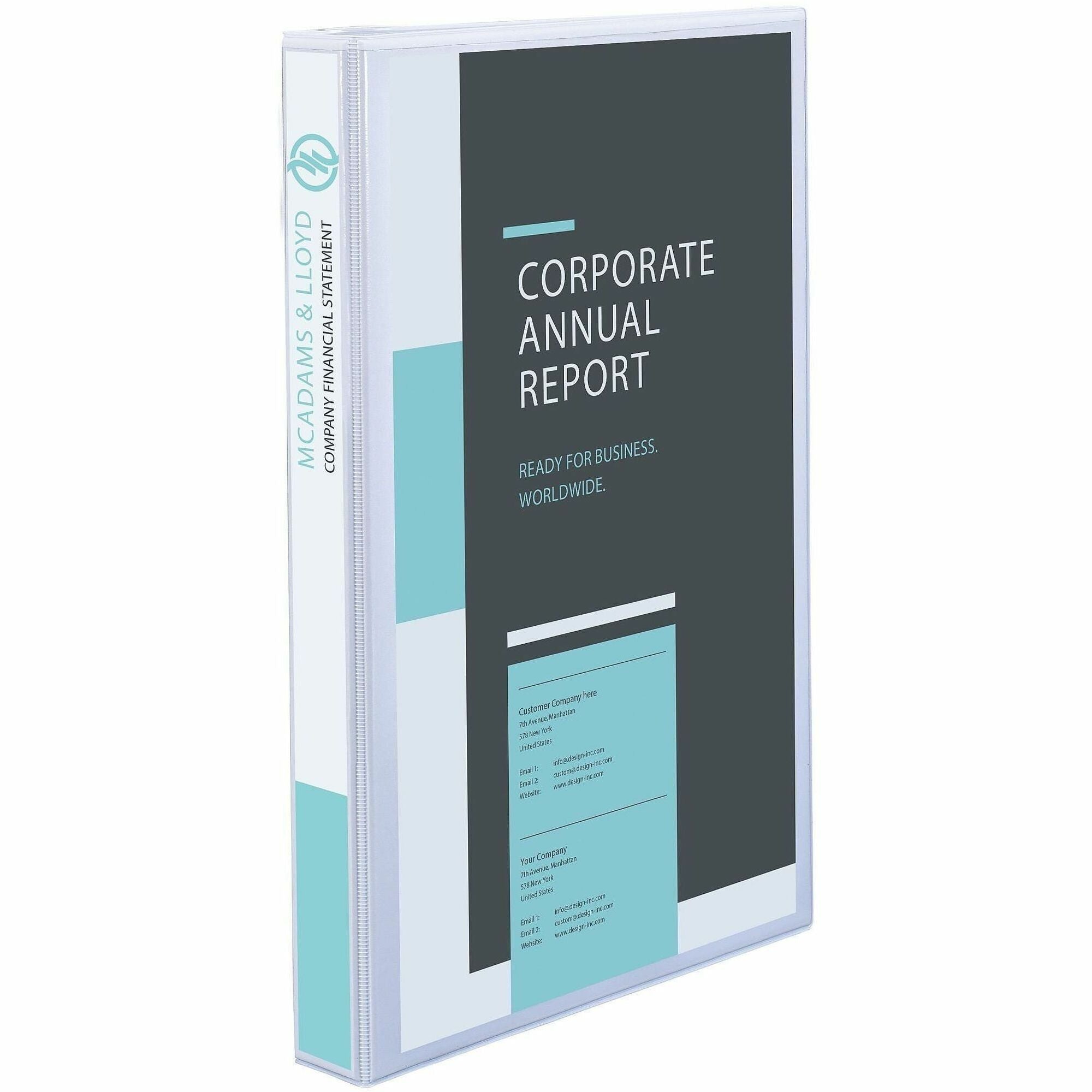 1" Binder Capacity - Legal - 8 1/2" x 14" Sheet Size - 175 Sheet Capacity - 175 Ring(s) - Fastener(s): Round Ring - Pocket(s): 2, Internal - Polypropylene - White, Clear - Adhesive, Durable, Pocket, Rear Panel, Recyclable - 1 Each