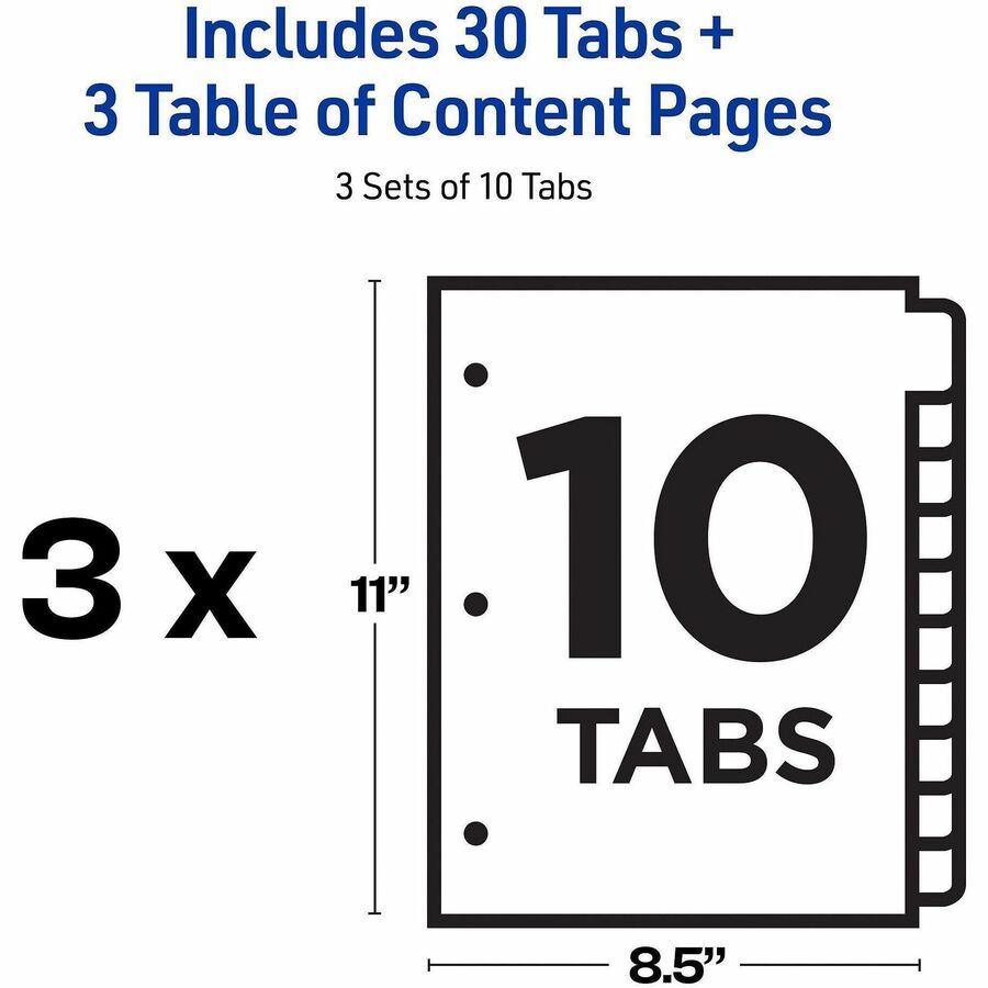Avery&reg; Ready Index Custom TOC Binder Dividers