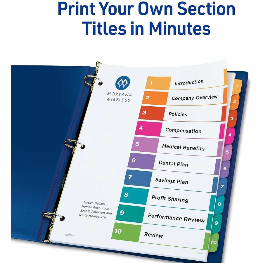 Avery&reg; Ready Index Custom TOC Binder Dividers
