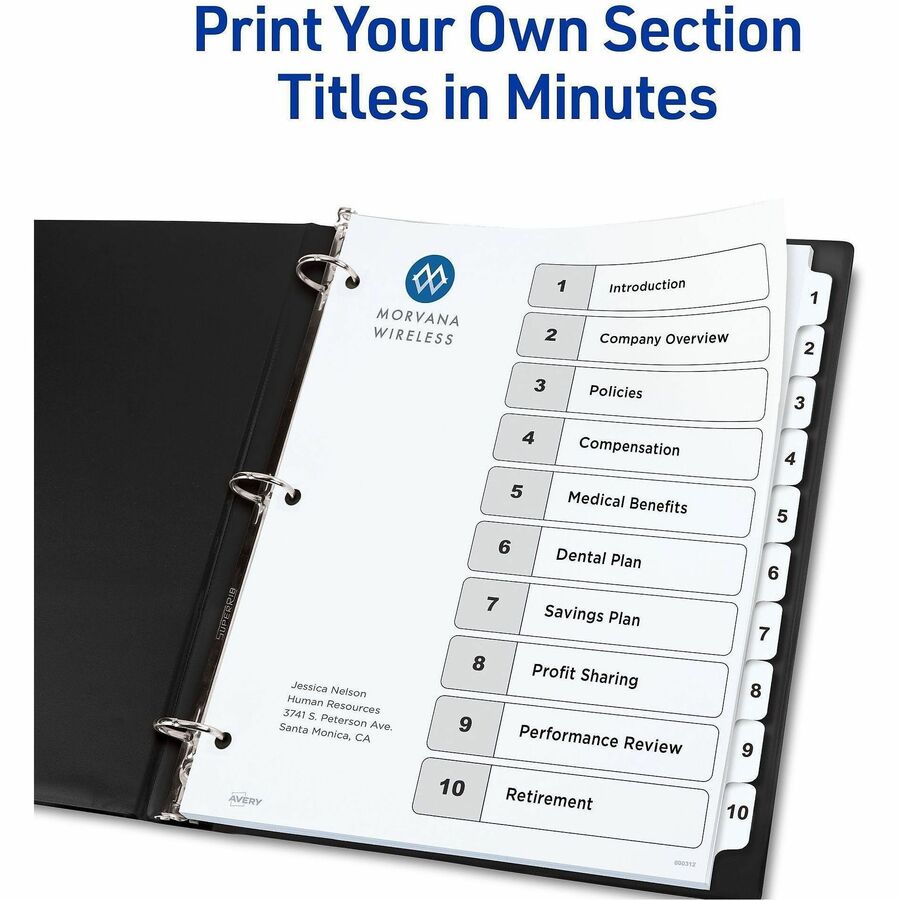 Avery&reg; Ready Index Classic Tab Binder Dividers