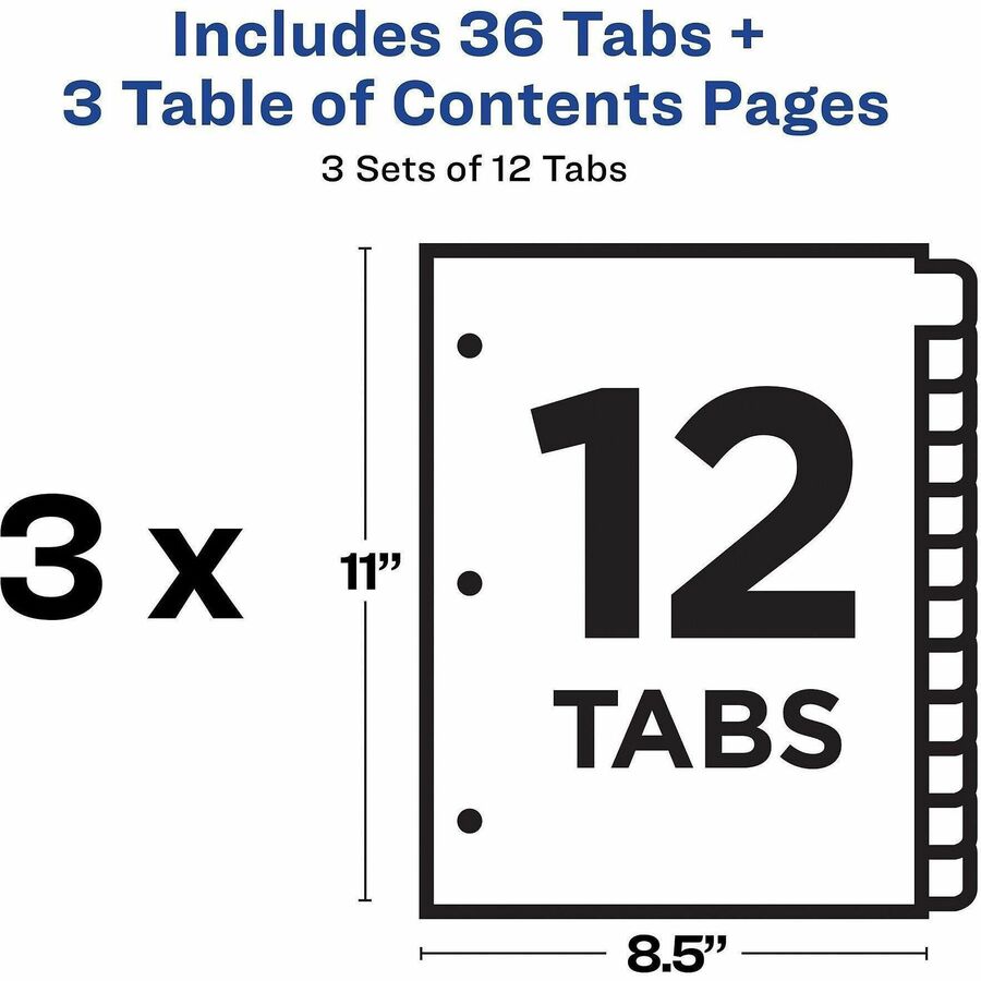 Avery&reg; Ready Index Custom TOC Binder Dividers