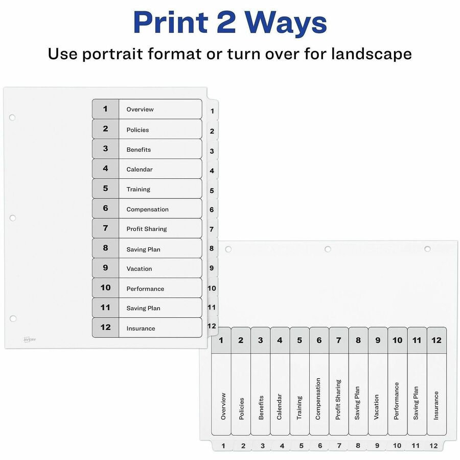 Avery&reg; Ready Index Classic Tab Binder Dividers