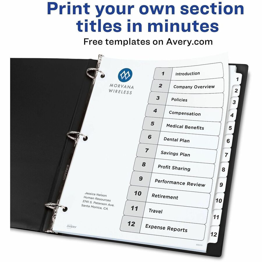 Avery&reg; Ready Index Classic Tab Binder Dividers