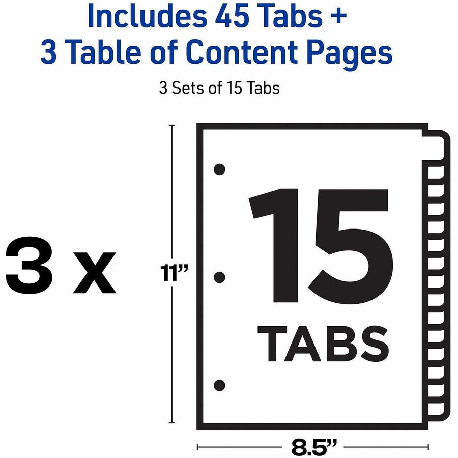 Avery&reg; Ready Index Custom TOC Binder Dividers