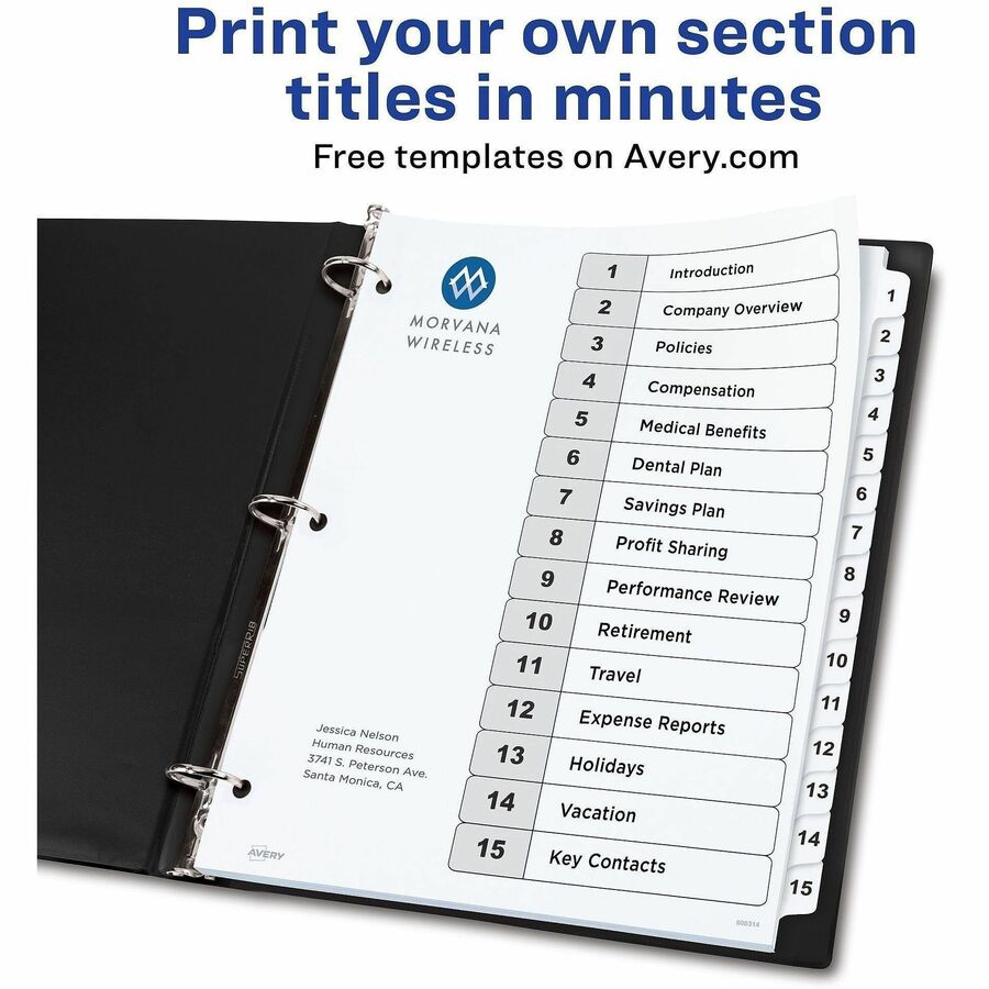 Avery&reg; Ready Index Classic Tab Binder Dividers