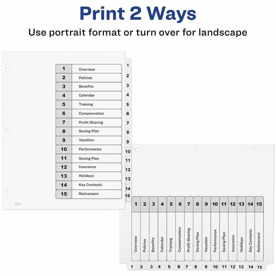 Avery&reg; Ready Index Classic Tab Binder Dividers