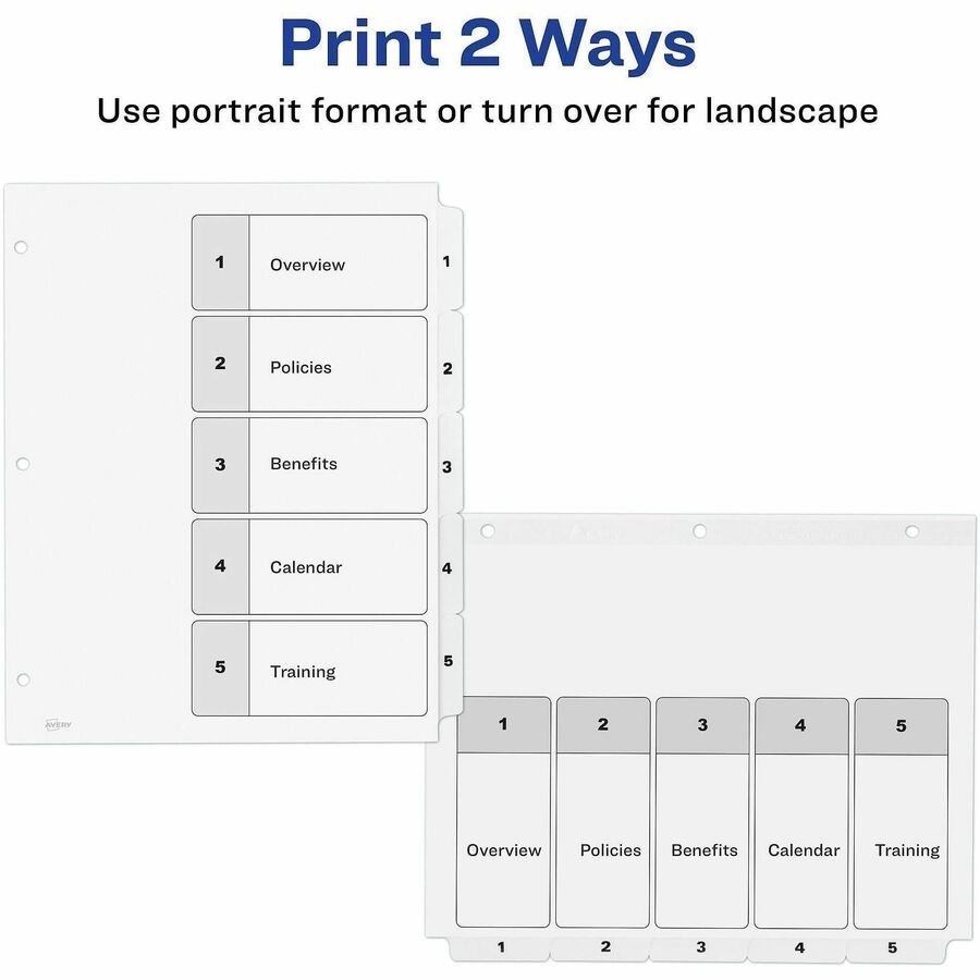 Avery&reg; Ready Index Classic Tab Binder Dividers