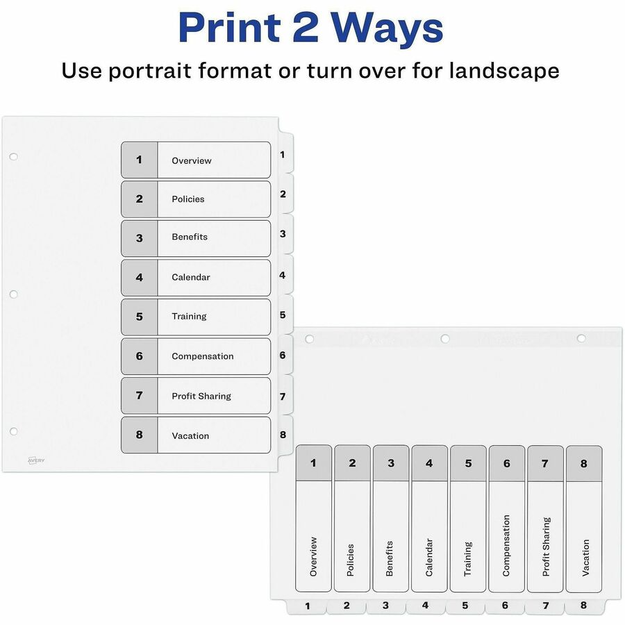 Avery&reg; Ready Index Classic Tab Binder Dividers