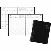 At-A-Glance Contemporary Planner, Large, Weekly/Monthly, January-December 2026, 8:00 AM-5:30 PM, Half-hourly, 8 1/4" x 11", Wire Bound, Black Simulated Leather Cover, 1 Each