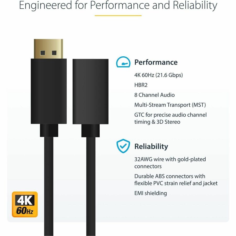 StarTech.com Mini DisplayPort/DisplayPort Audio/Video Cable