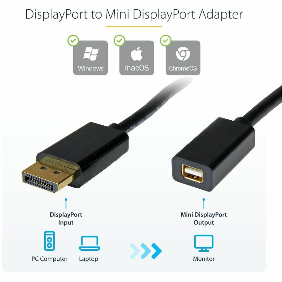 StarTech.com Mini DisplayPort/DisplayPort Audio/Video Cable
