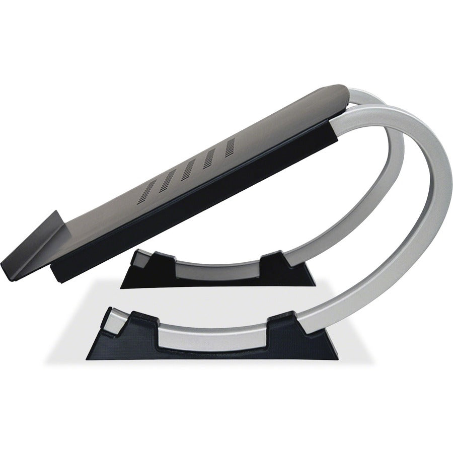 Up to 17" Screen Support - 40 lb Load Capacity - 5" Height x 14.70" Width x 11.50" Depth - Desktop - Steel - Black, Silver