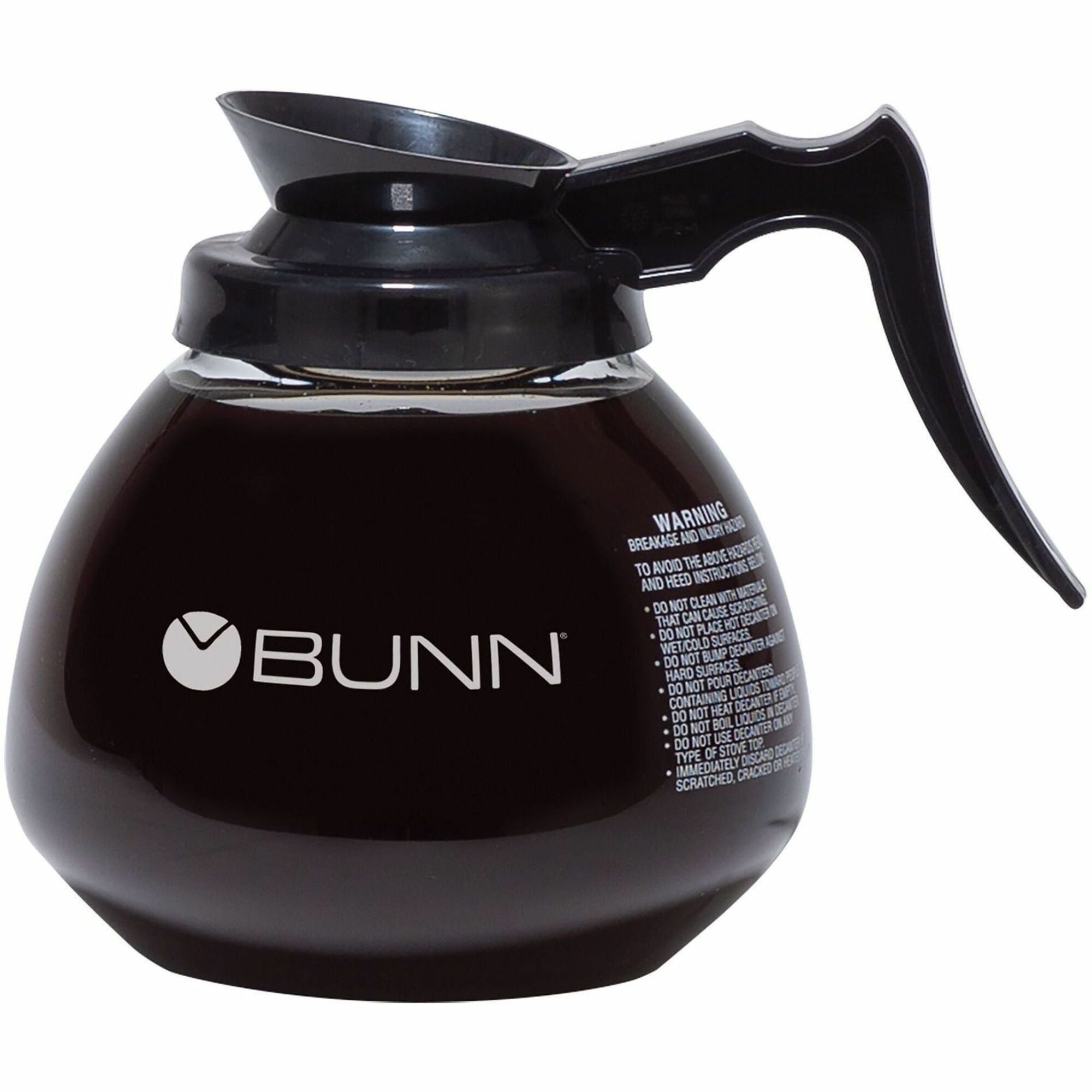 BUNN 64 oz. Black Handle Glass Decanter