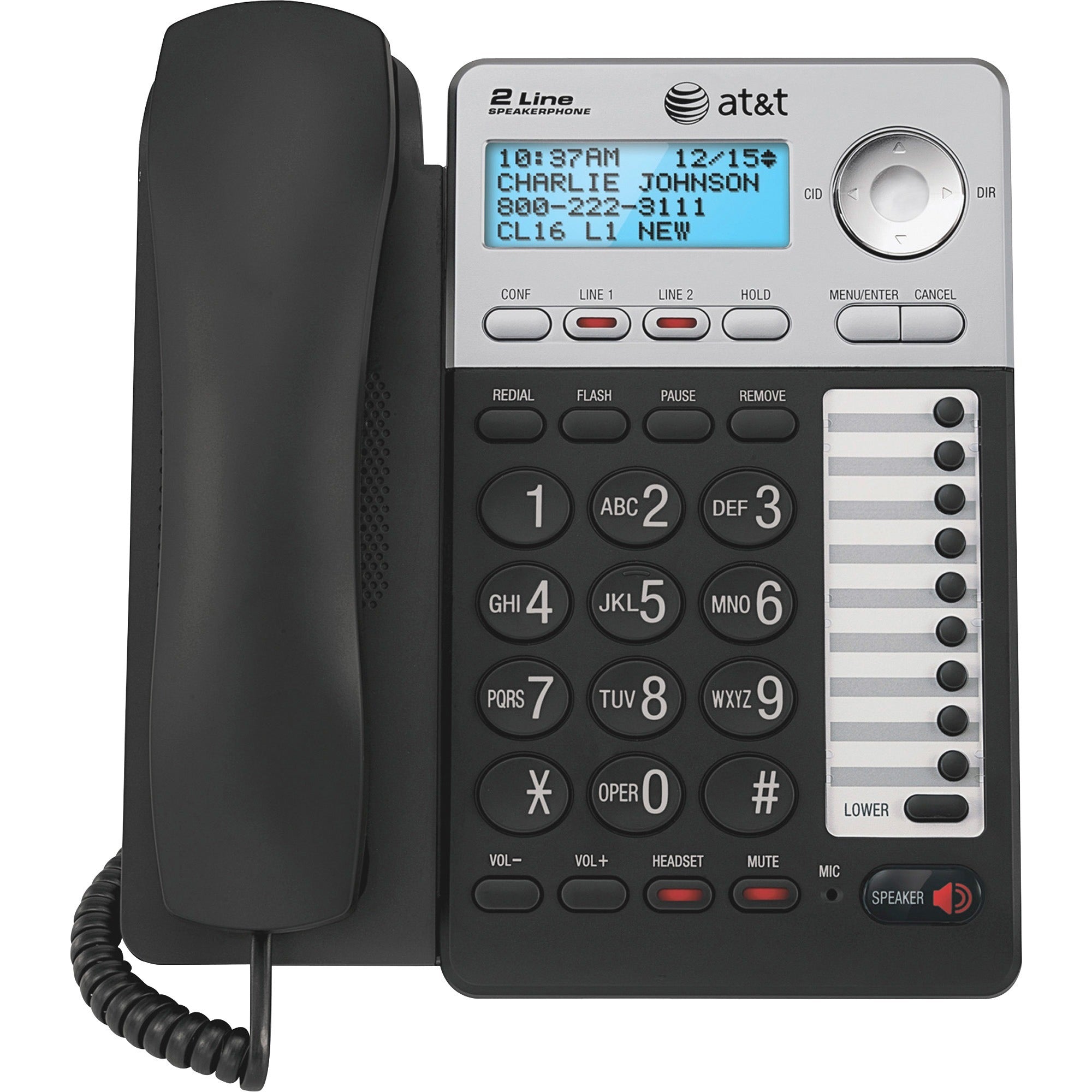 2 x Phone Line - Speakerphone - Backlight