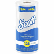 Scott&reg; Kitchen Paper Towels with Fast-Drying Absorbency Pockets - 1 Ply - 11" Width x 8.78" Length - 128 Sheets/Roll - 4.90" Roll Diameter - White - 1 Roll