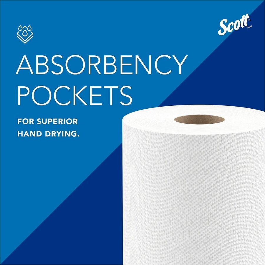 Scott&reg; Kitchen Paper Towels with Fast-Drying Absorbency Pockets - 1 Ply - 11" Width x 8.78" Length - 128 Sheets/Roll - 4.90" Roll Diameter - White - 1 Roll