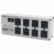 Light Gray - NEMA 5-15P - 8 x NEMA 5-15R - 1440 VA - 3840 J - 120 V AC Input - 120 V AC Output - 61 kA - 12 ft