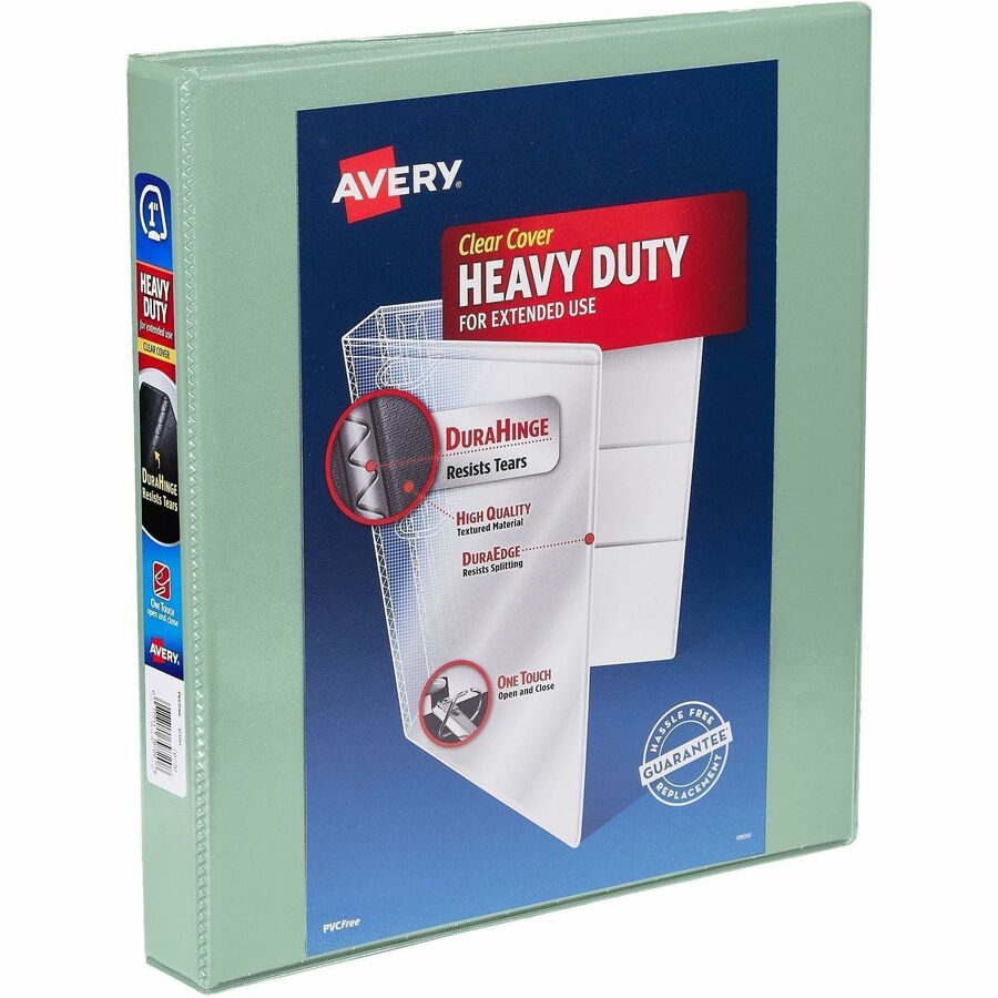 Avery Heavy-Duty View Binder, 1" Capacity, 3 Slant Rings, 4 Internal Pockets, Letter Size, Polypropylene, Assorted Colors, Recycled, 1 Carton (Holds 250 Sheets)