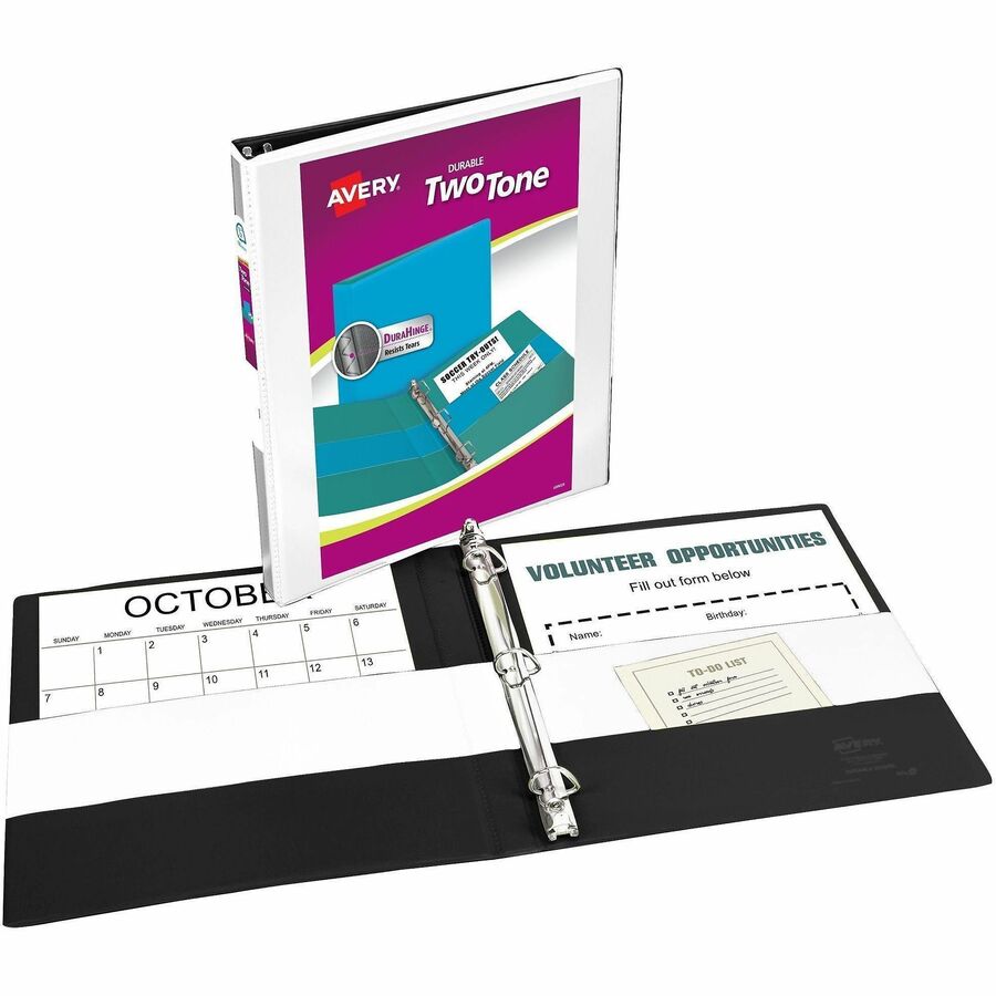 Avery&reg; 1/2" Two-Tone View 3-Ring Binder With Pockets