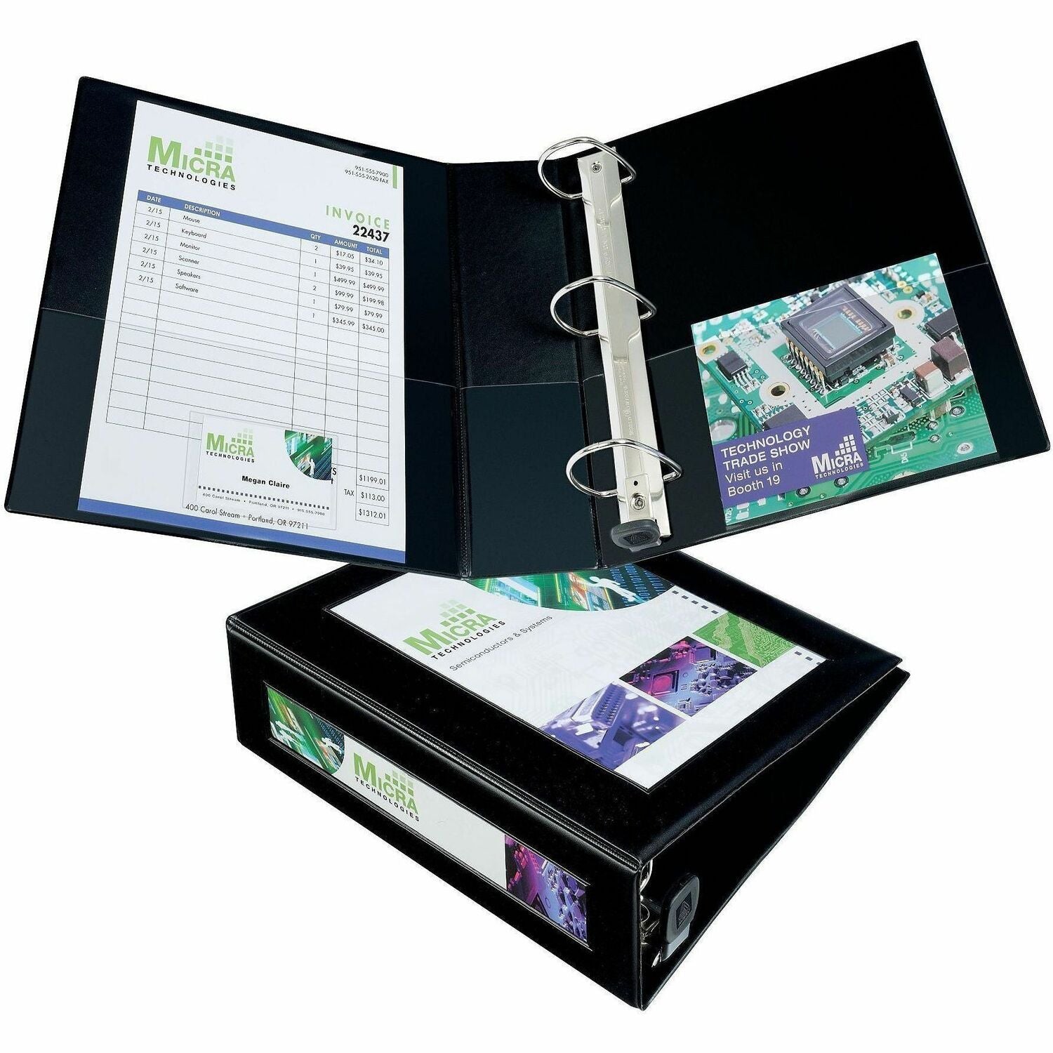 Avery Heavy-Duty Framed View 3-Ring Binder, 3" EZD Rings, Black