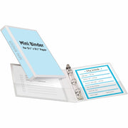 Avery&reg; Mini Durable View 3 Ring Binder, 0.5" Round Rings, Holds 5.5" x 8.5" Paper, 1 White Binder (27726)