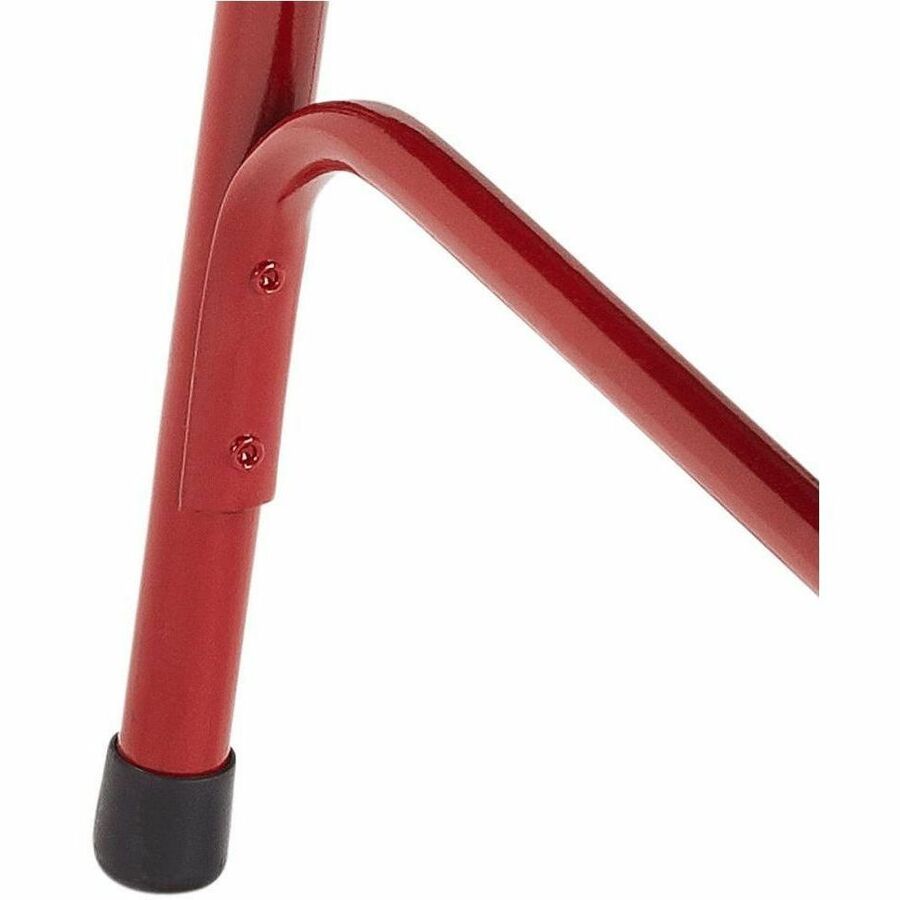 NPS® 200 Series Premium All-Steel Double Hinge Folding Chair, Pack of 4, Surface Color: Red, Frame Color: Red