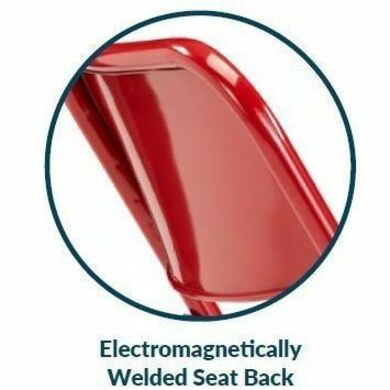 NPS® 200 Series Premium All-Steel Double Hinge Folding Chair, Pack of 4, Surface Color: Red, Frame Color: Red