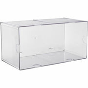Deflecto Stackable Cube Organizer - 1 Compartment(s) - 6" Height x 12" Width x 6" Depth - Stackable, Sturdy, Removable Divider, Removable Drawer - Clear - Plastic - 1 Each