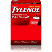 Tylenol Extra Strength Caplets - For Headache, Fever, Muscular Pain, Backache, Arthritis, Common Cold, Toothache, Premenstrual Cramp, Menstrual Cramp - 2/Pack - 1 Box