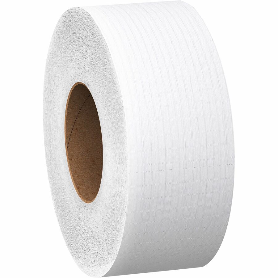 2 Ply - 3.55" Width x 1000 ft Length - White - Fiber - 12 / Carton