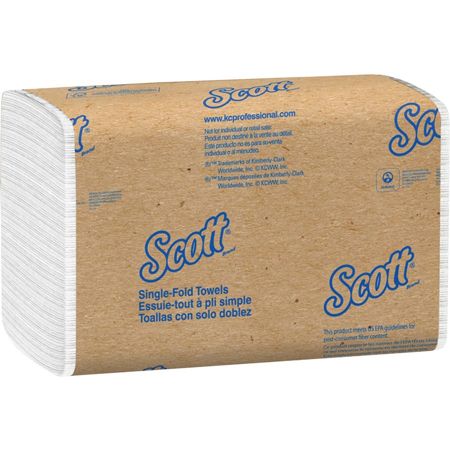 Single Fold - 9.30" Width x 10.50" Length - White - 250/Pack - 16 / Carton